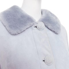 CHRISTIAN DIOR 2017 Cappotto foderato in pelliccia di coniglio S