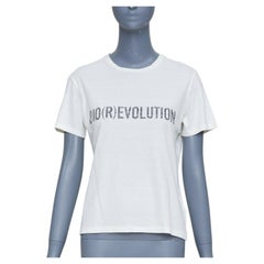 CHRISTIAN DIOR 2017 Runway Dio(r)evolution beige cotton linen knit print tshirt