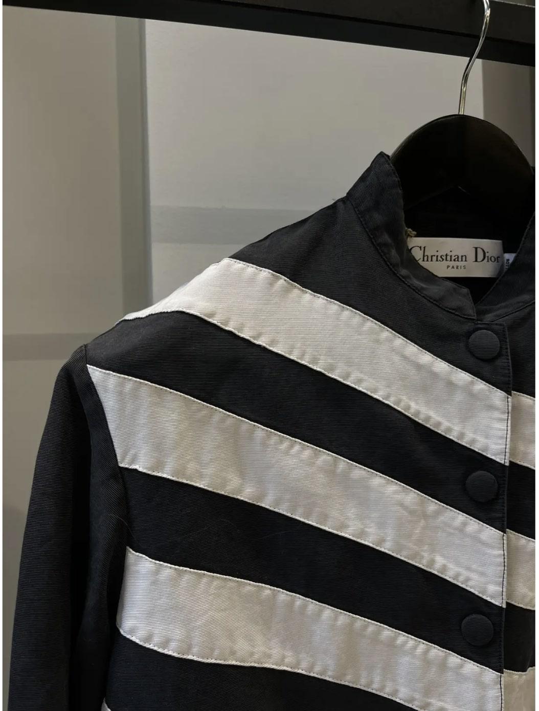 Christian Dior 2018 Diagonal Stripe Jacket In Good Condition For Sale In LISSE, NL