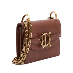 Christian Dior 2018 Sac DiorDirection Tan Leather Golden Chain Shoulder Bag