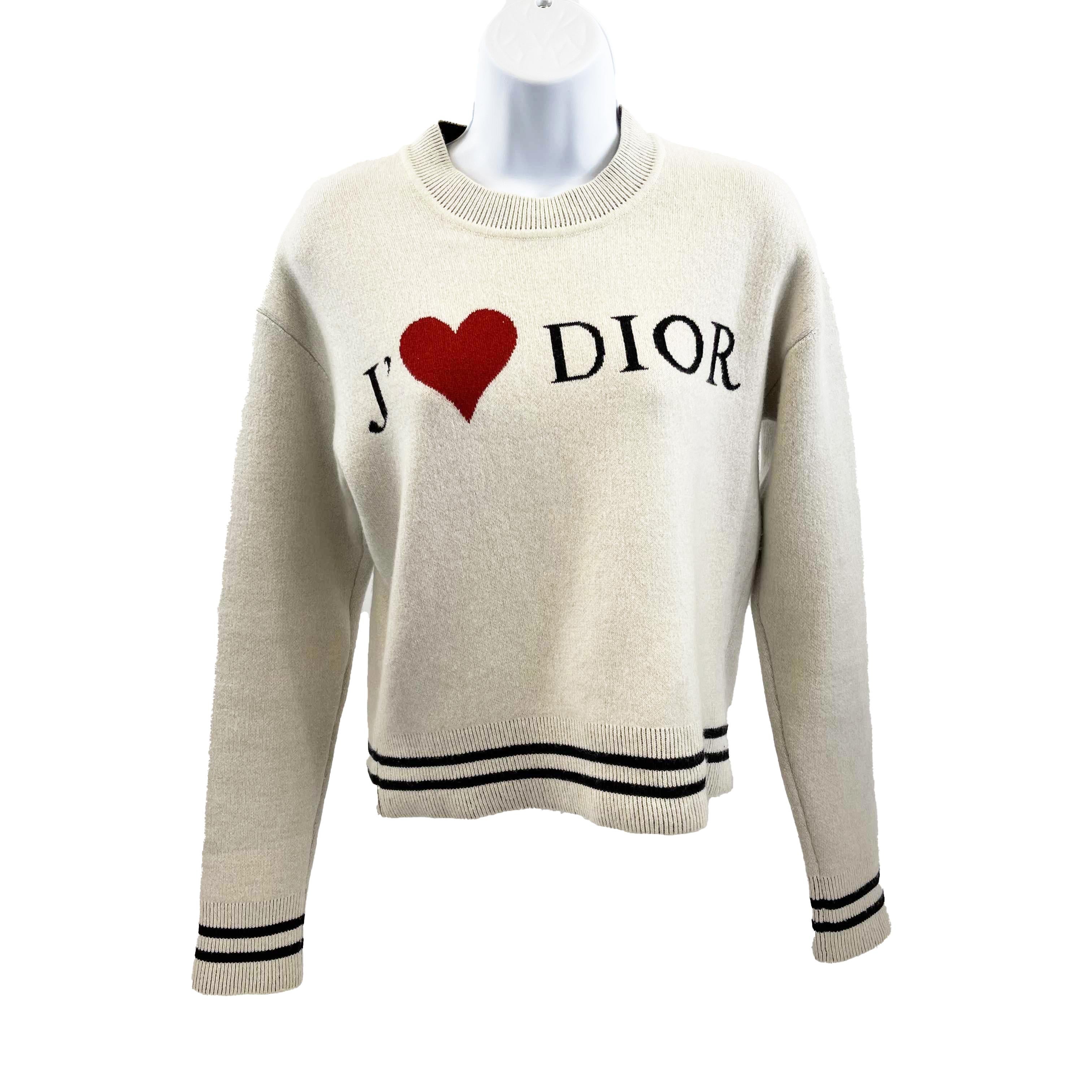 Christian Dior 2019 Dioramour Capsule Collection Sweater Ivory 34 US 2 3