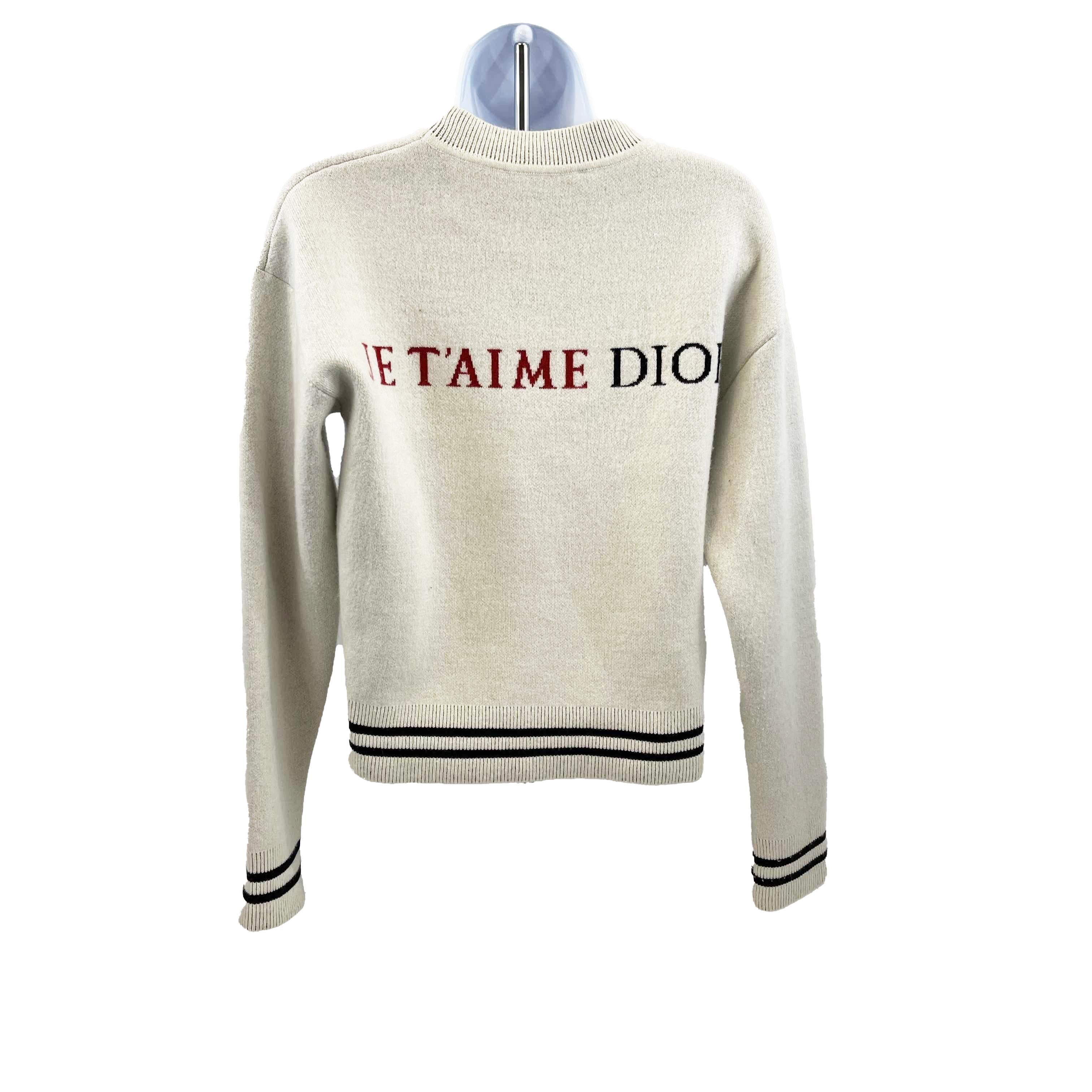 Christian Dior 2019 Dioramour Capsule Collection Sweater Ivory 34 US 2 2