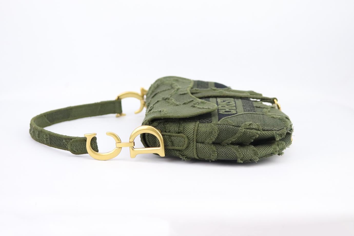 dior camo saddle bag