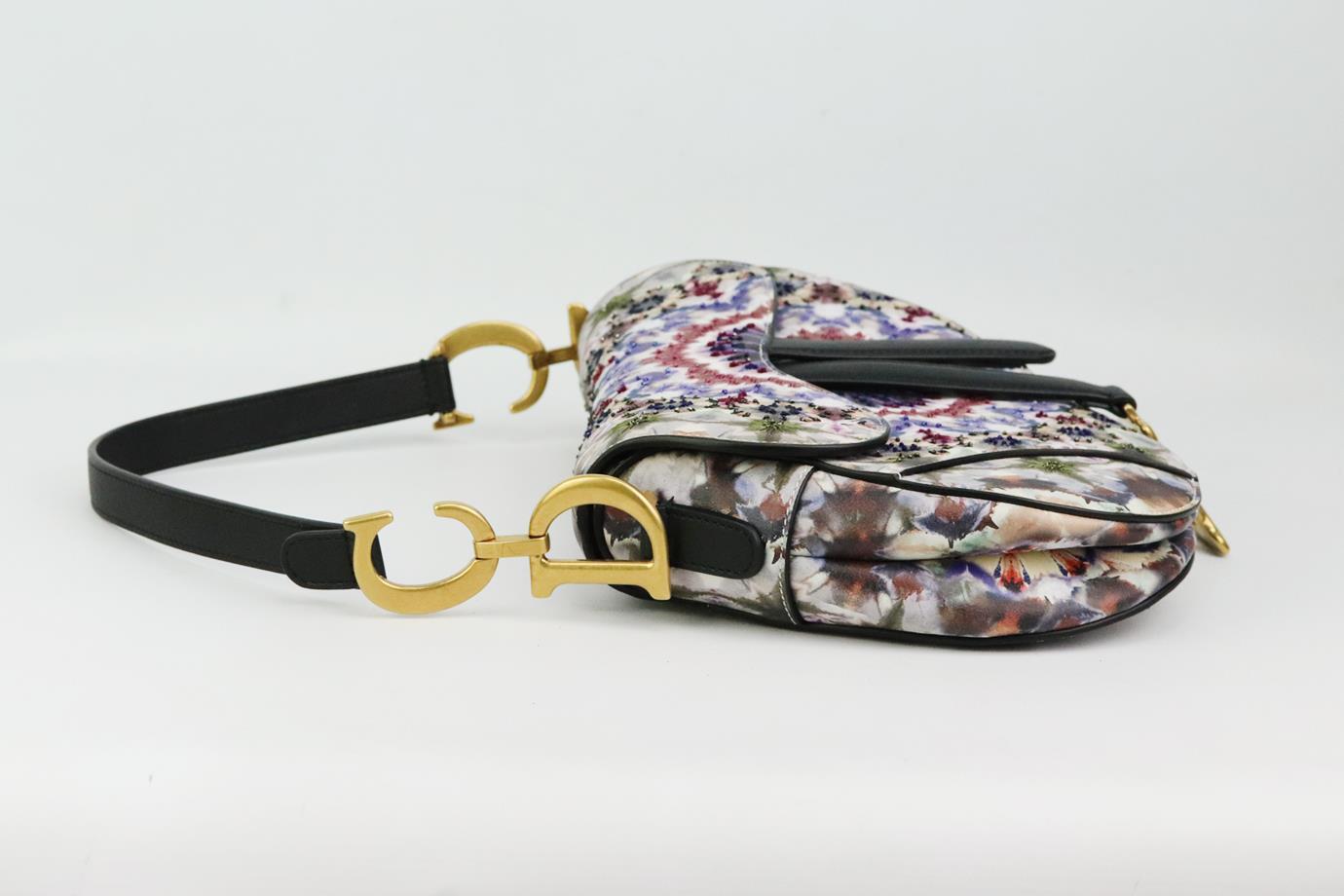 da uomo o donna Christian Dior 2019 Borsa a tracolla in pelle Saddle Kaléidiorscopic