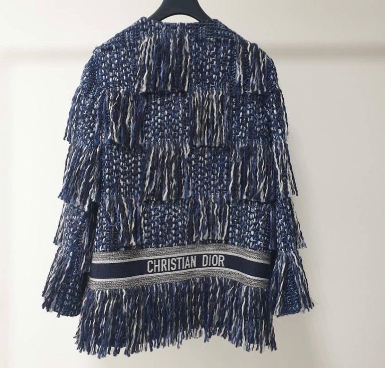 Christian Dior Jacket Suede Fringe Subtle Embroidery Superb Piece 38 / 4  For Sale at 1stDibs
