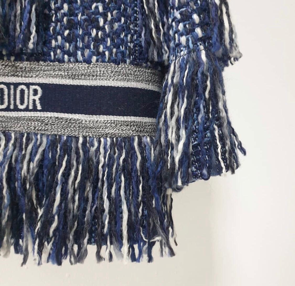 Christian Dior 2019 Jacke aus Tweed mit Fransen und Yarn Damen