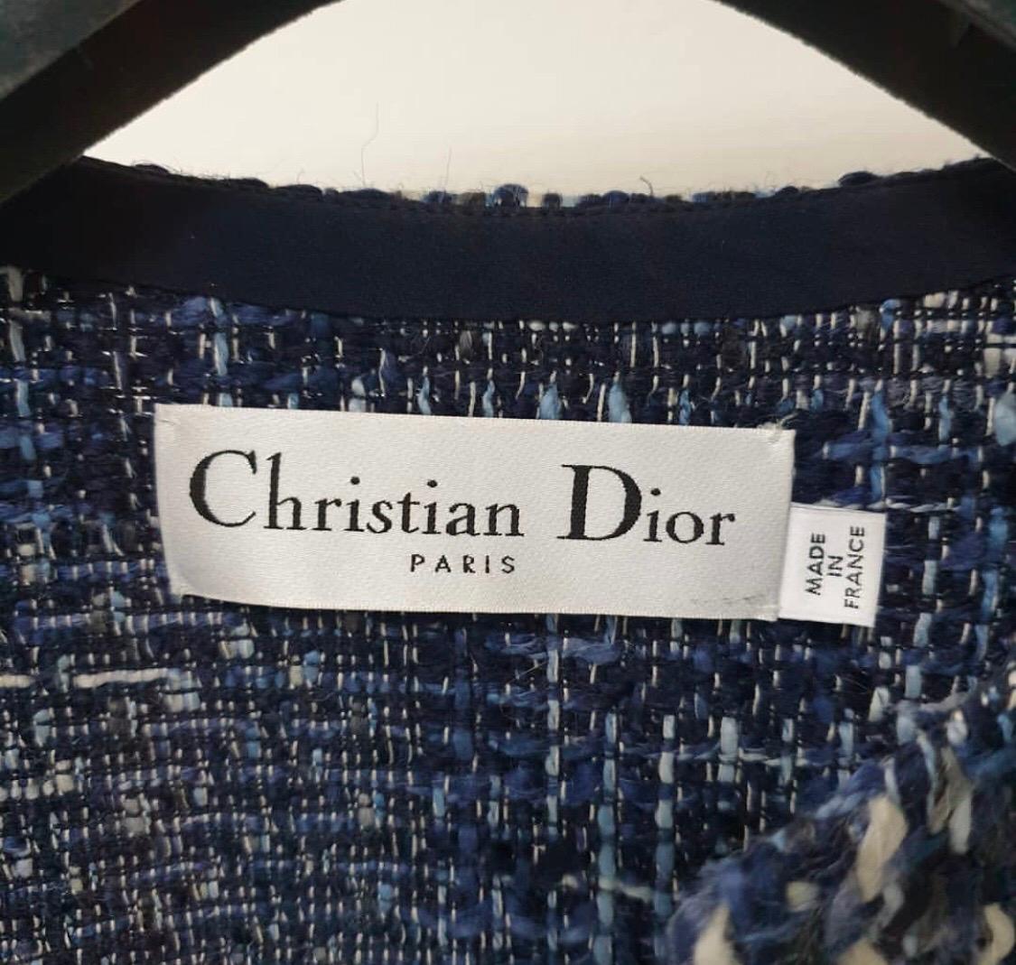 Christian Dior 2019 Jacke aus Tweed mit Fransen und Yarn 3