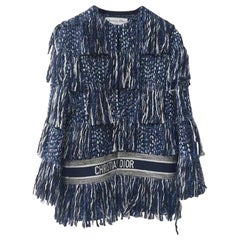 Christian Dior 2019 Jacke aus Tweed mit Fransen und Yarn