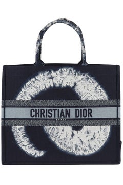 Grand sac cabas Christian Dior 2020 en toile jacquard teintée à l'eau-forte