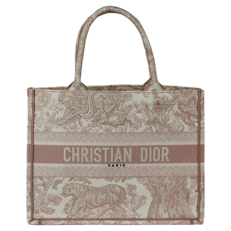 Christian Dior 2020 Book Medium Toile De Jouy Jacquard Canvas Tote Bag For  Sale at 1stDibs