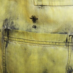 CHRISTIAN DIOR 2020 green acid wash tie dye CD overshirt jacket FR38 M