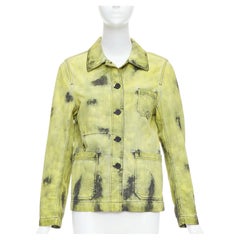 CHRISTIAN DIOR 2020 green acid wash tie dye CD overshirt jacket FR38 M