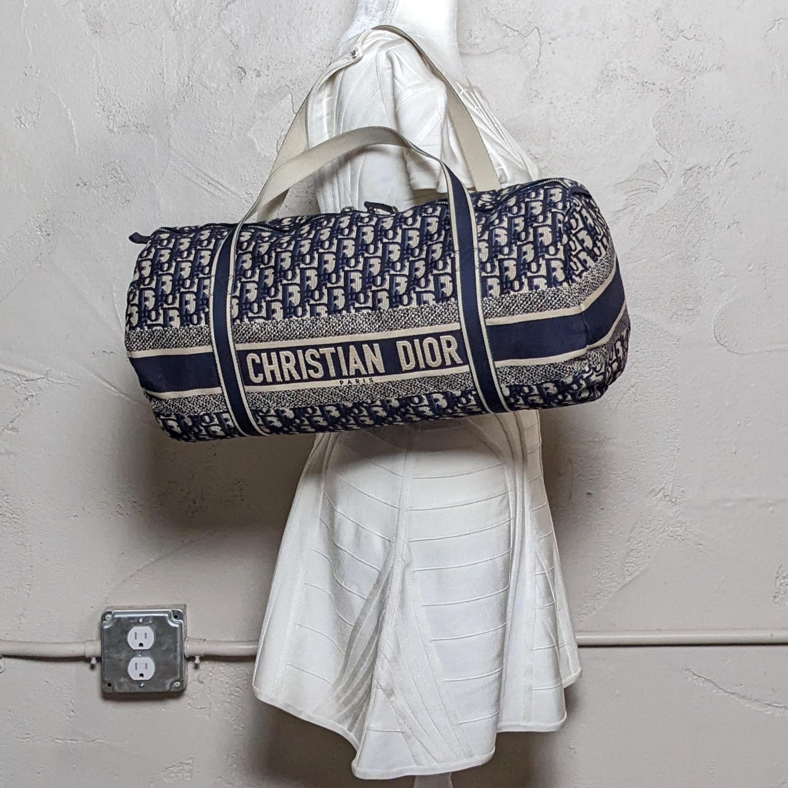 Women's Christian Dior 2020 Oblique Holdall Travel Duffle Bag