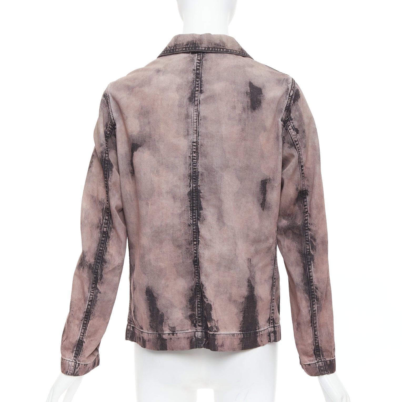 CHRISTIAN DIOR 2020 purple acid wash tie dye bee overshirt jacket FR38 M For Sale 1