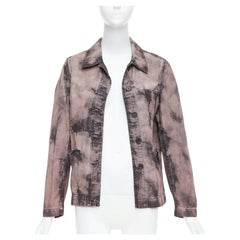 CHRISTIAN DIOR 2020 purple acid wash tie dye bee overshirt jacket FR38 M