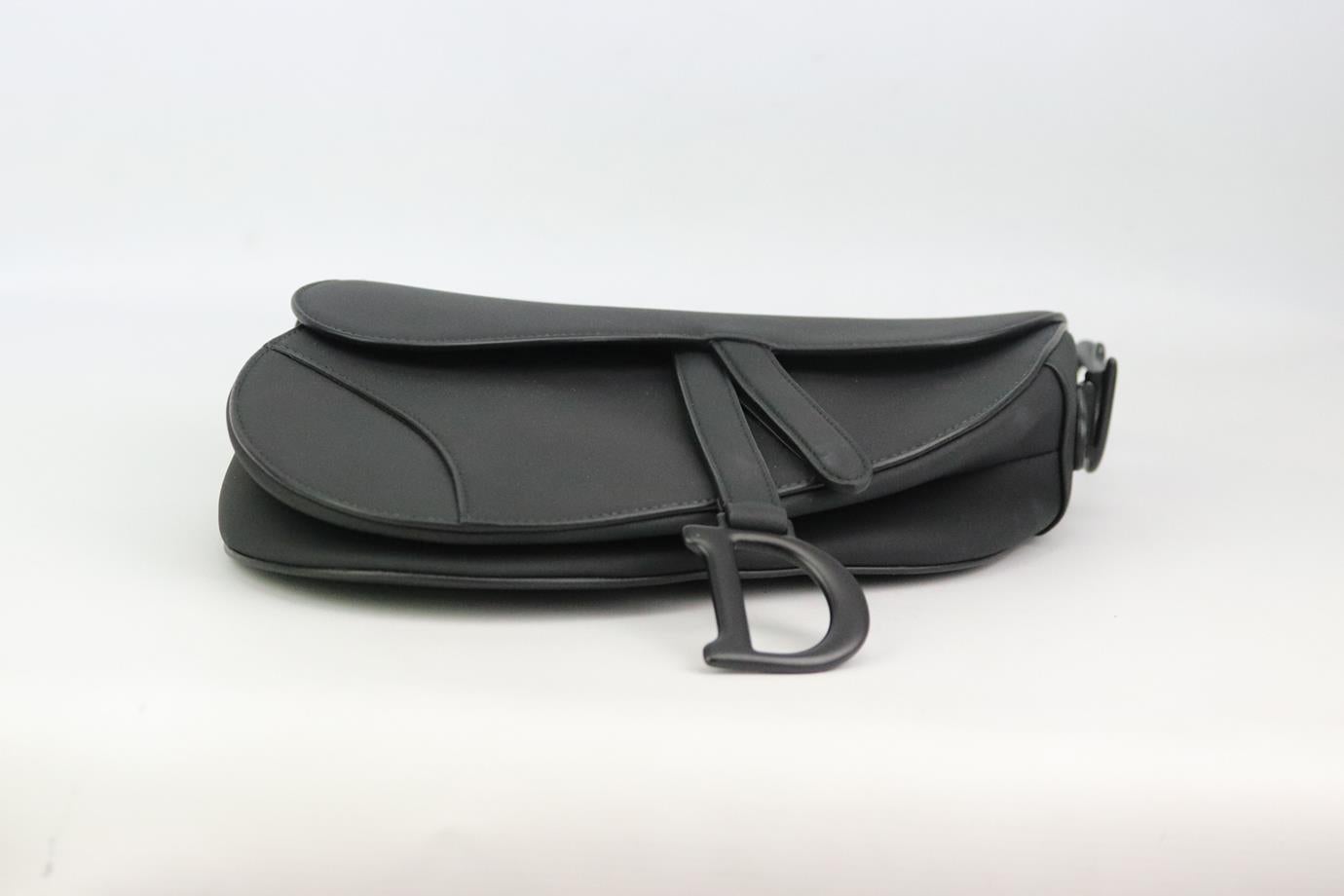 dior saddle bag matte black
