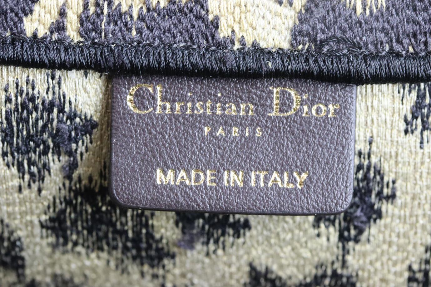 Christian Dior 2021 Book Large Leopard Jacquard Canvas Tote Bag 1