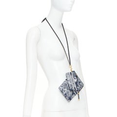 CHRISTIAN DIOR 2021 DiorTravel white Toile de Jouy technical neck pouch bag