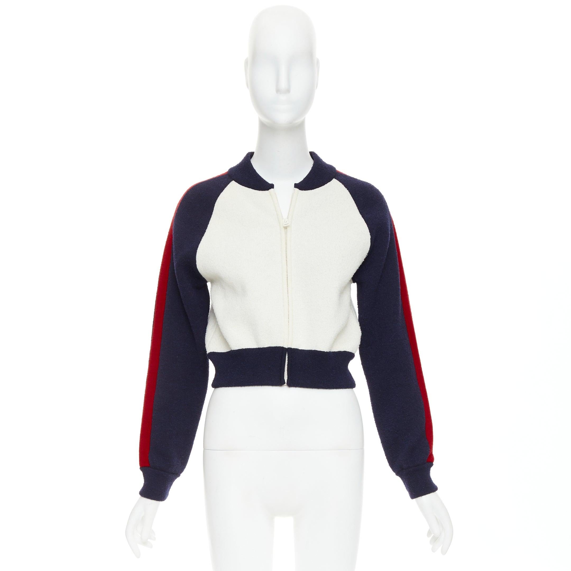 Christian Dior 2021 I Love Paris in lana, giacca da ginnastica con zip bomber FR34 XS in vendita 5
