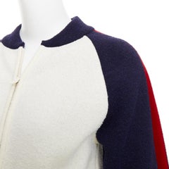 CHRISTIAN DIOR 2021 I Love Paris wool cropped track jacket zip bomber FR34 XS