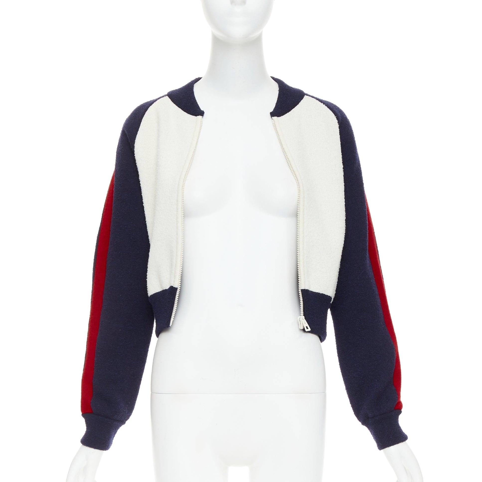 Nero Christian Dior 2021 I Love Paris in lana, giacca da ginnastica con zip bomber FR34 XS in vendita