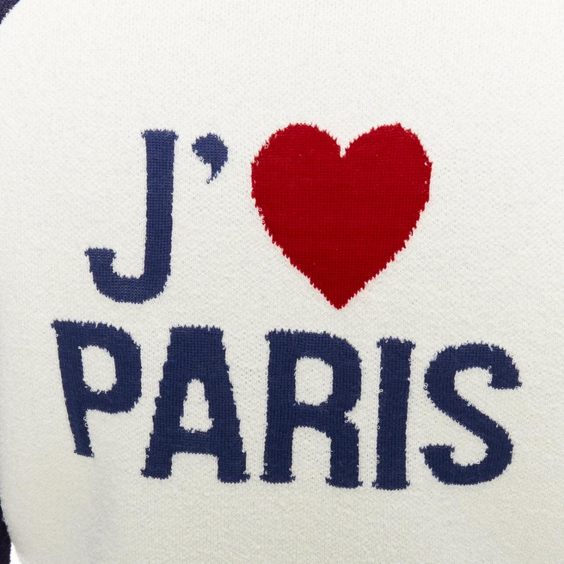 Christian Dior 2021 I Love Paris in lana, giacca da ginnastica con zip bomber FR34 XS in vendita 3