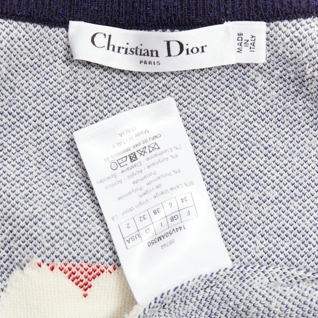 Christian Dior 2021 I Love Paris in lana, giacca da ginnastica con zip bomber FR34 XS in vendita 4