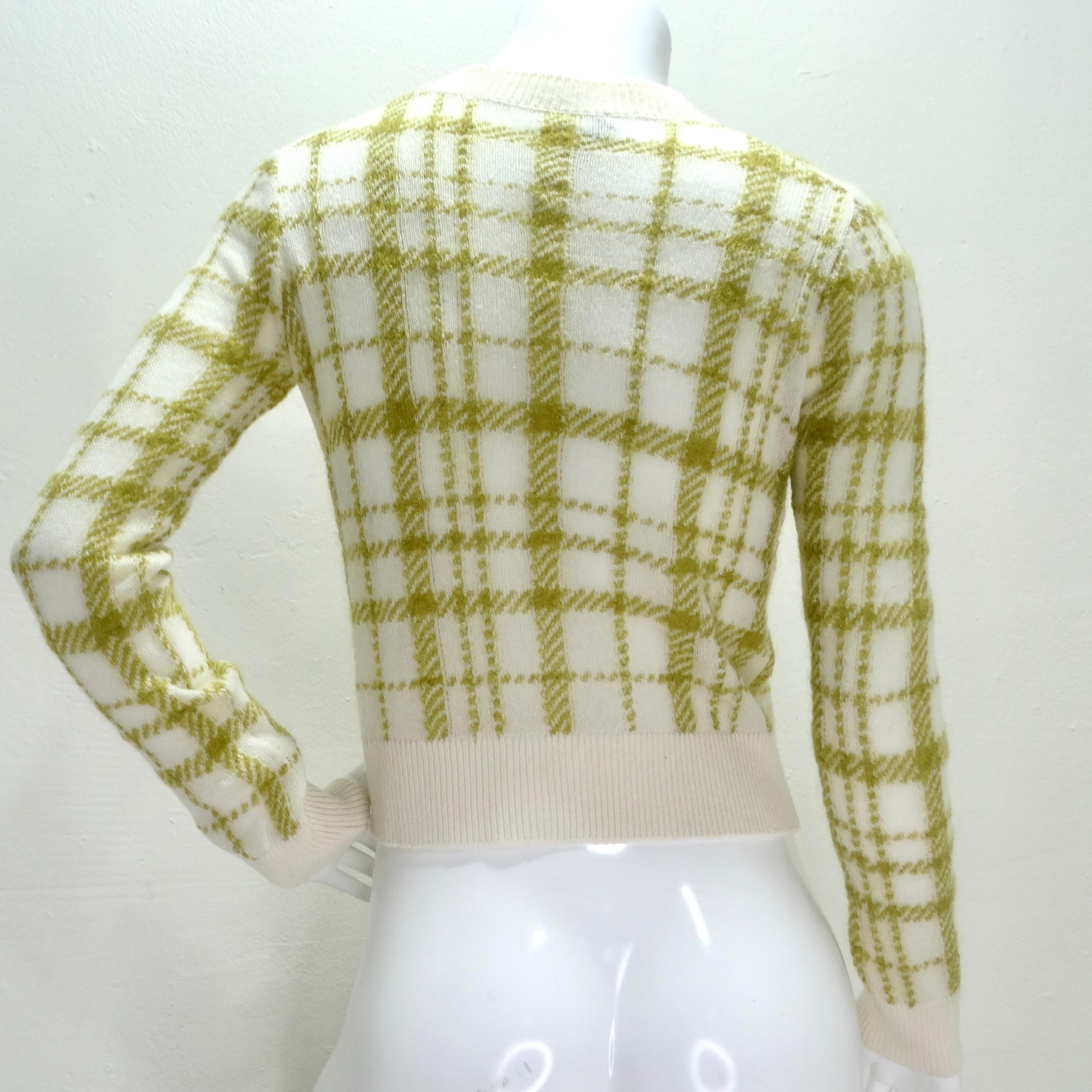 Women's or Men's Christian Dior 2021 Plaid Wool Cardigan For Sale