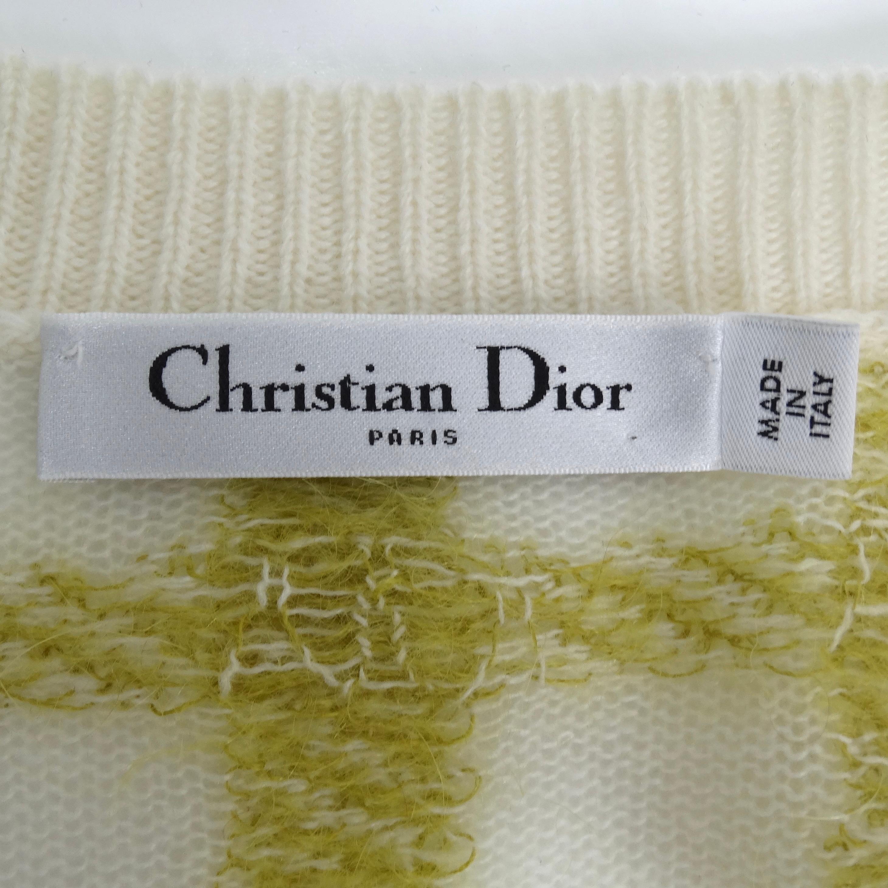 Christian Dior 2021 Plaid Wool Cardigan For Sale 3