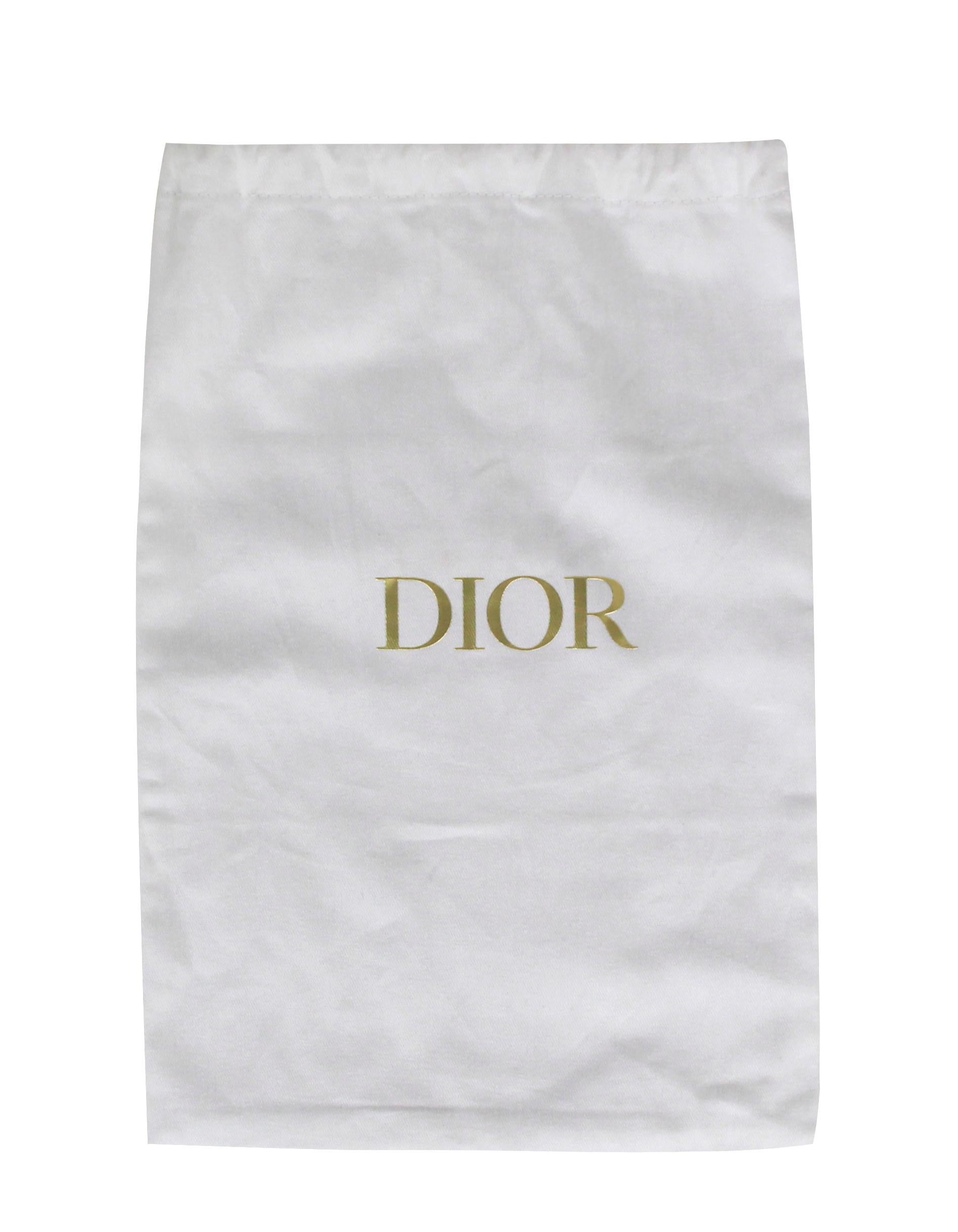 Christian Dior 2021 Yellow Grained Calfskin Leather Mini Saddle Bag 1