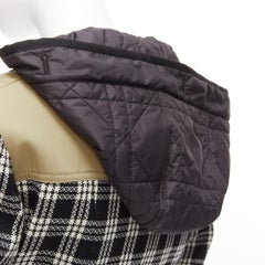 CHRISTIAN DIOR 2022 black white virgin wool Cannage lined bar jacket FR34 XS