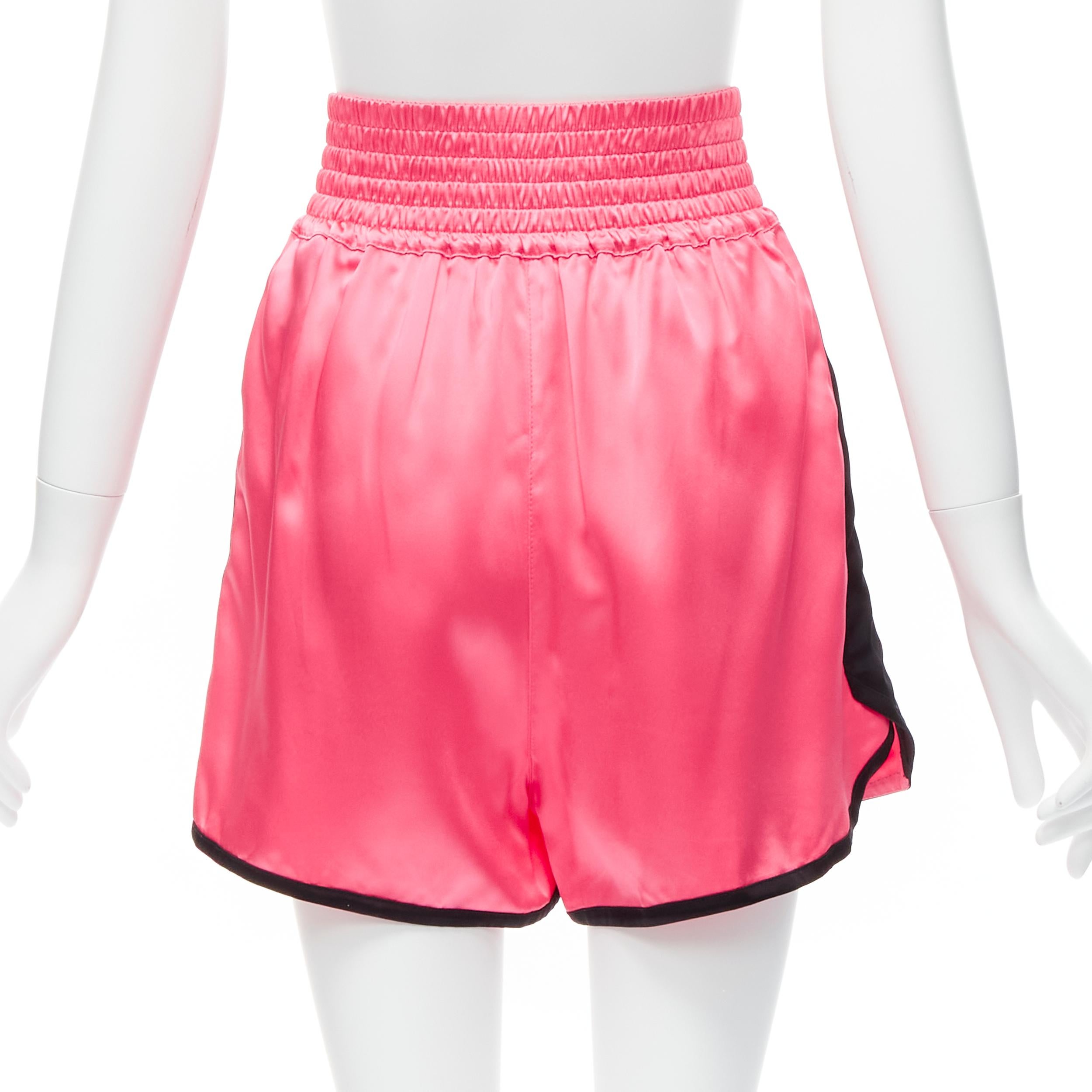 Women's CHRISTIAN DIOR 2022 Dior Vibe pink satin black panels boxing shorts XS For Sale