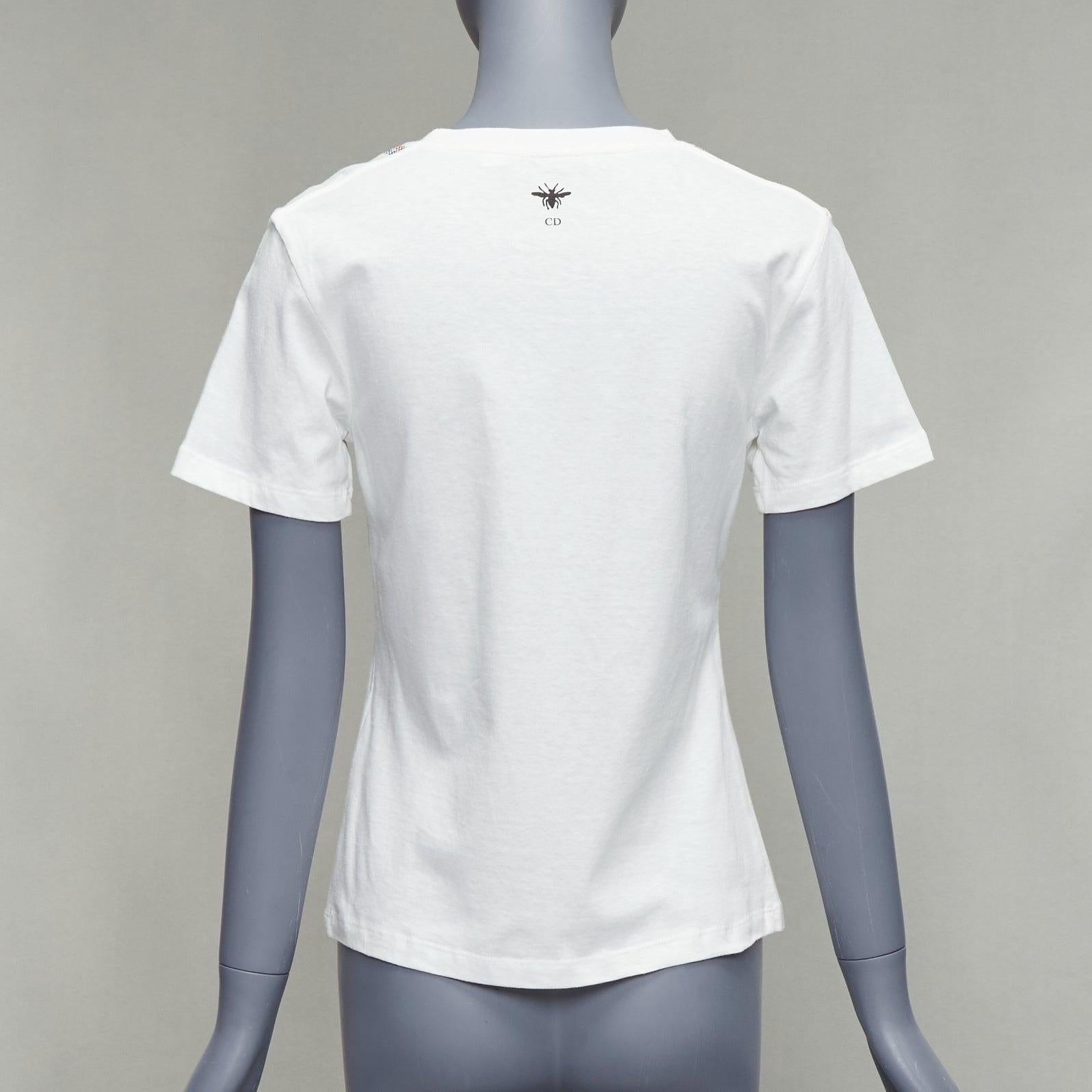 Donna CHRISTIAN DIOR 2022 L'union fait le Force T-shirt in cotone bianco e lino XS in vendita