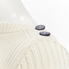 CHRISTIAN DIOR 2022 Mariniere pink nautical sailor stripe logo ribbed top FR34