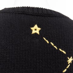 CHRISTIAN DIOR 2022 Pixel Zodiac Cancer cashmere intarsia cropped vest FR34 X