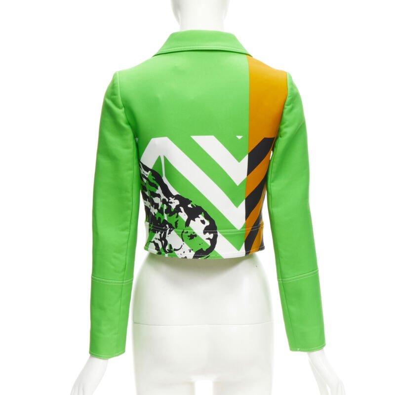 CHRISTIAN DIOR 2022 Runway green Fantaisie animalier cropped jacket FR34 XS For Sale 1
