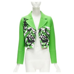CHRISTIAN DIOR 2022 Chaqueta verde Fantaisie animalier FR34 XS