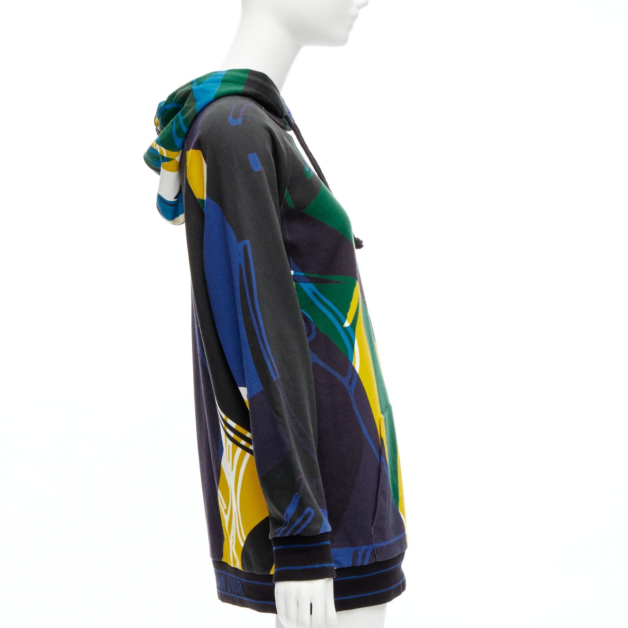 CHRISTIAN DIOR 2022 Felpa con cappuccio astratta con logo sull'orlo della passerella XS In condizioni ottime in vendita a Hong Kong, NT