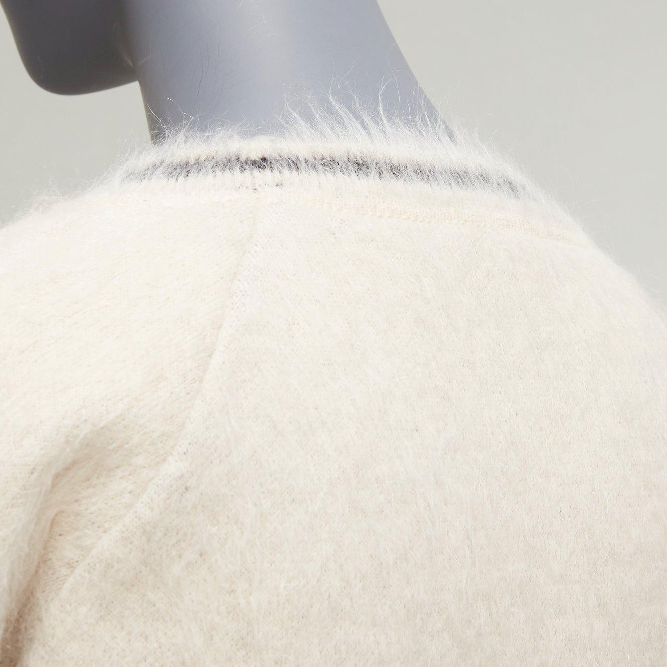 CHRISTIAN DIOR 2022 Runway L'union fait la Force  mohair stamp sweater FR34 XS 2