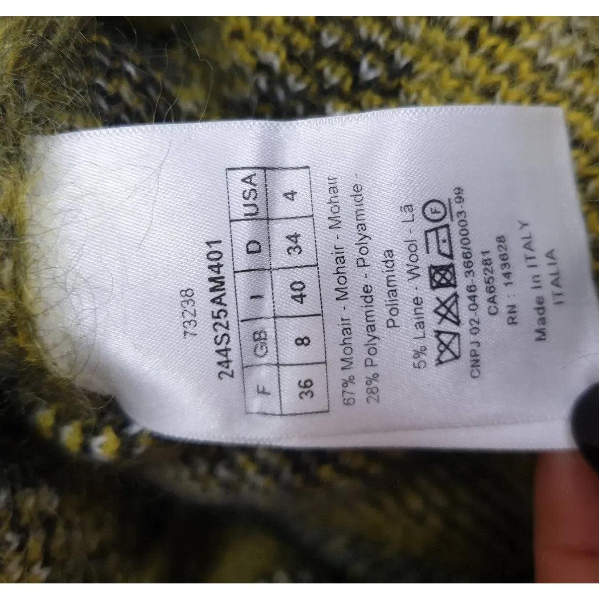 Christian Dior 2022 Runway Plaid Mohair Sweater - Sz 36 Excellent état - En vente à Krakow, PL