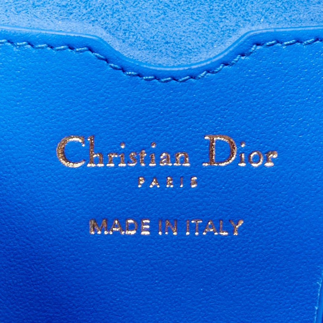 CHRISTIAN DIOR 2022 Vibe blue white cannage lambskin hobo shoulder bag 5