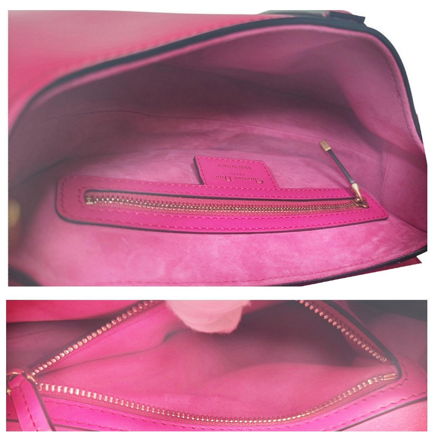 Christian Dior 2023 Ultra Matte Pink Calfskin Saddle Bag For Sale 3