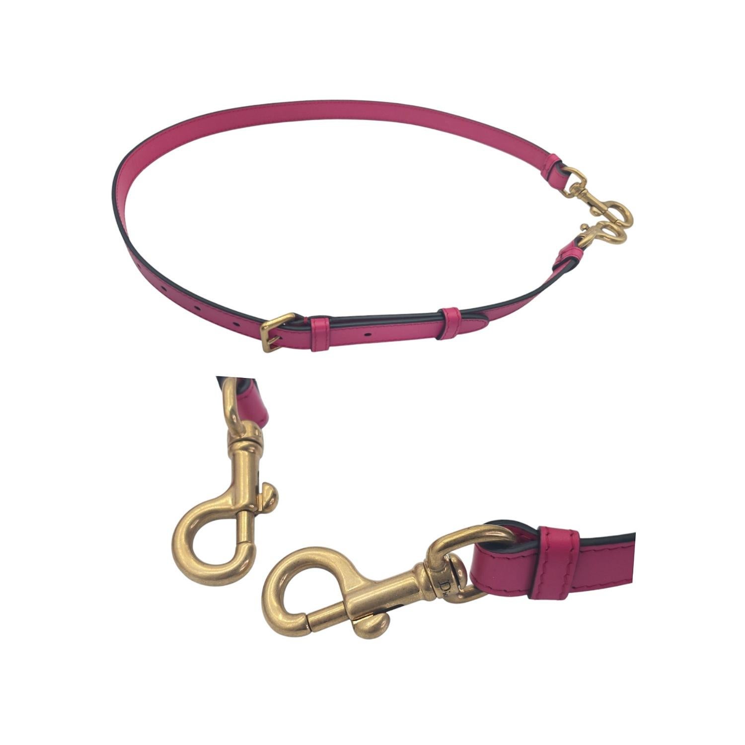 Christian Dior 2023 Ultra Matte Pink Calfskin Saddle Bag For Sale 5