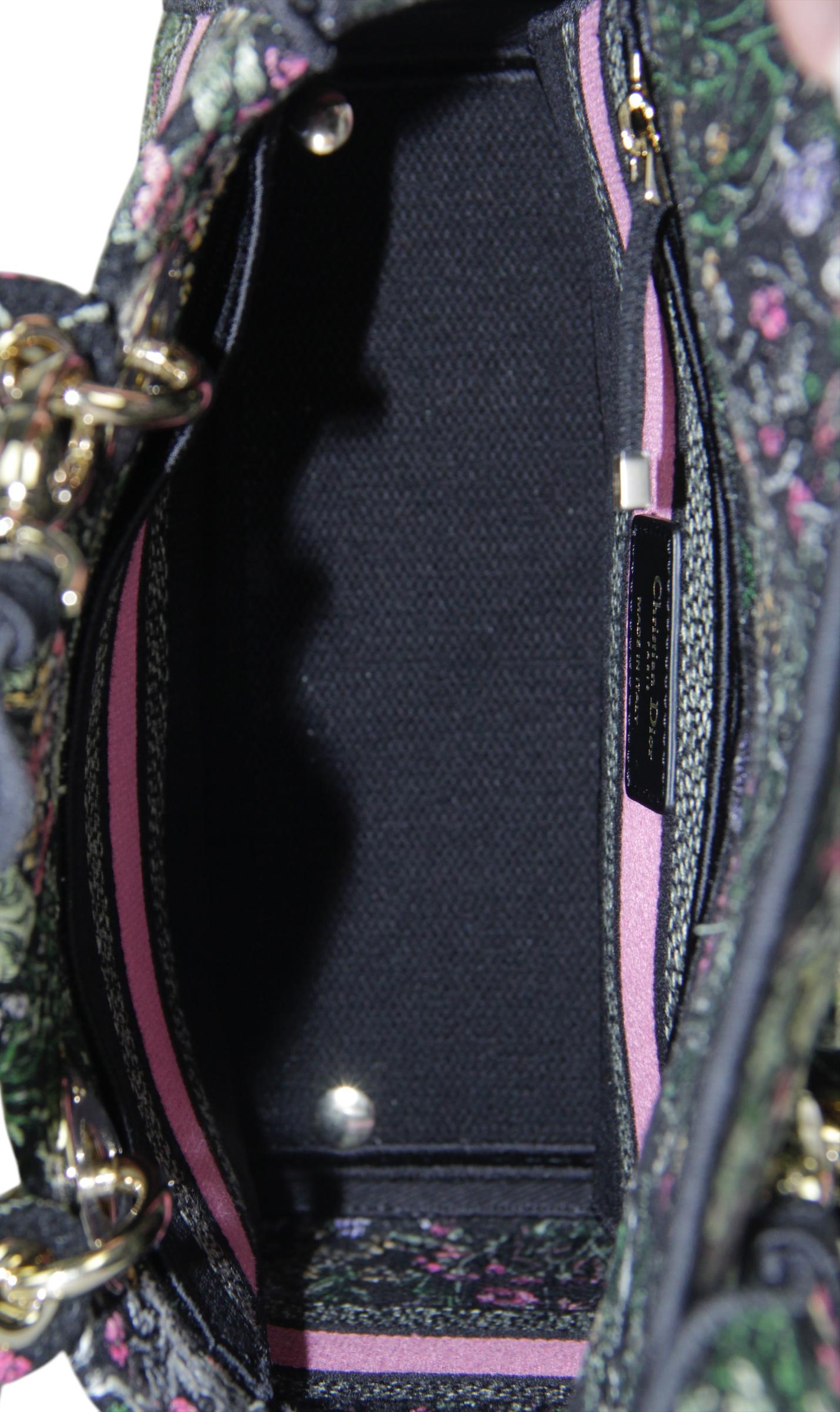 Christian Dior 2024 Floral Embroidered Canvas Medium Lady D-Lite Bag 3