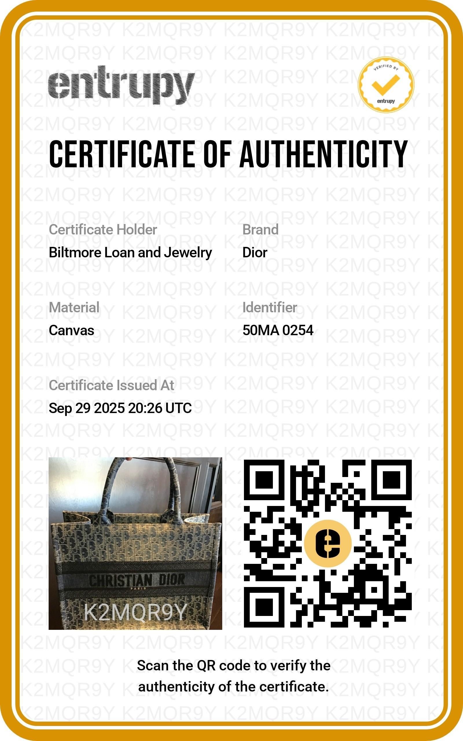 Christian Dior 2024 Oblique Jacquard Bleu Denim Medium Book Tote en vente 6