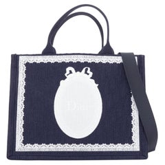 CHRISTIAN DIOR 2026 Joanthan Anderson oblique embdoiery lace Medaillon tote bag