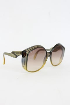 Christian Dior Green Vintage Matte Optyl Sunglasses 1970s