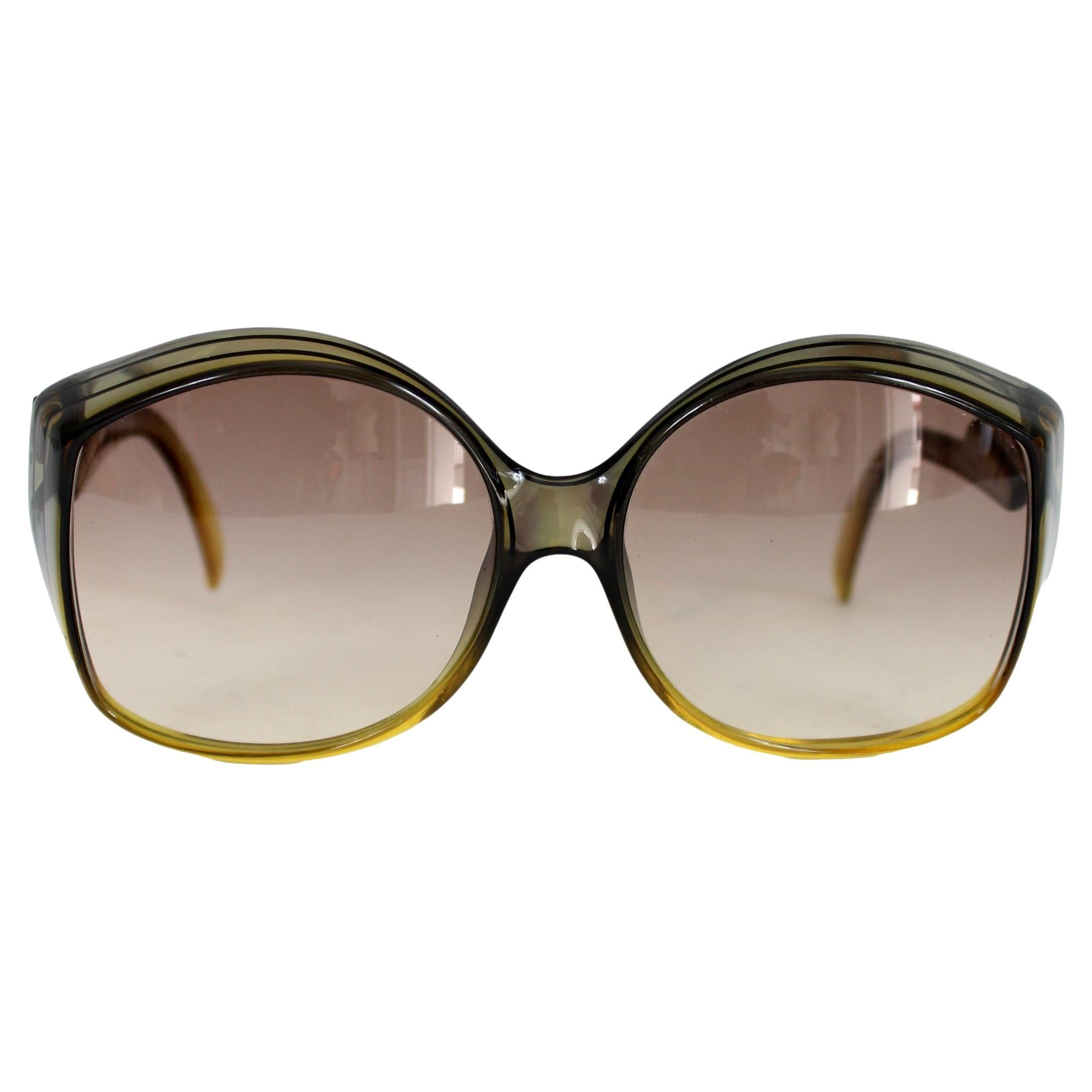 Christian Dior Green Vintage Matte Optyl Sunglasses 1970s