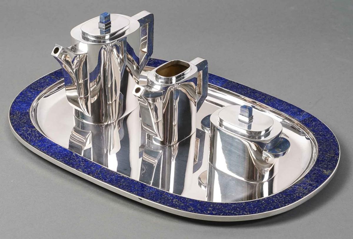 Christian Dior 20° secolo - servizio da tè su vassoio in argento e lapis in vendita 11