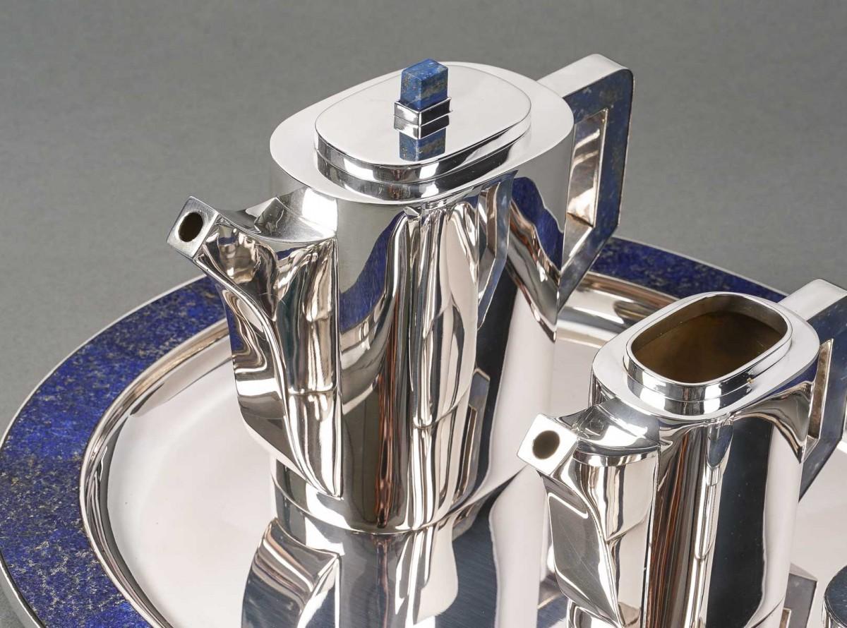 Christian Dior 20° secolo - servizio da tè su vassoio in argento e lapis in vendita 13